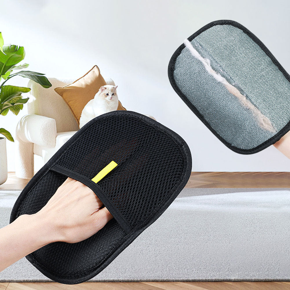 Pet Hair Remover Mitt Pet Hair Remover Gloves Deshedding Brush Glove For Dog Cat Rabbit With Long Short Curly Hair Velareskin
