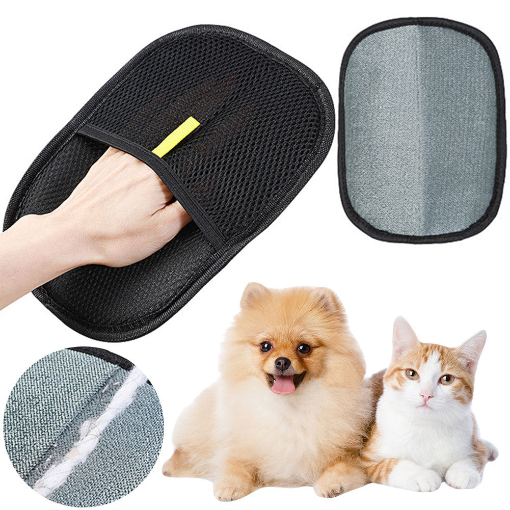 Pet Hair Remover Mitt Pet Hair Remover Gloves Deshedding Brush Glove For Dog Cat Rabbit With Long Short Curly Hair Velareskin