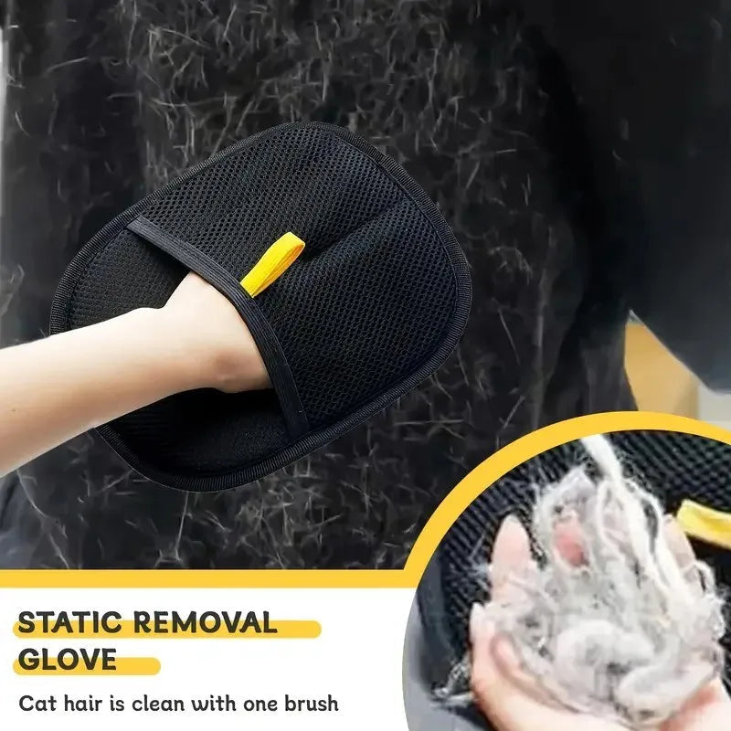 Pet Hair and Yarn Gloves for Cleaning Cat Hair Double Brush Design Can Be Reused To Improve Your Home Comfort and Cleanliness Velareskin