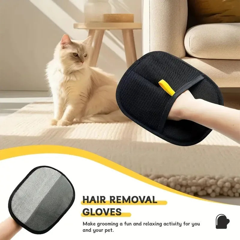 Pet Hair and Yarn Gloves for Cleaning Cat Hair Double Brush Design Can Be Reused To Improve Your Home Comfort and Cleanliness Velareskin