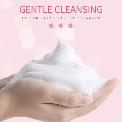 Sakura Cleanser Rich Foam Deep Clean Remove Grease Improve Oily Face Wash Cream Gentle Moisturizing Remove Blackhead Cleanser Velareskin